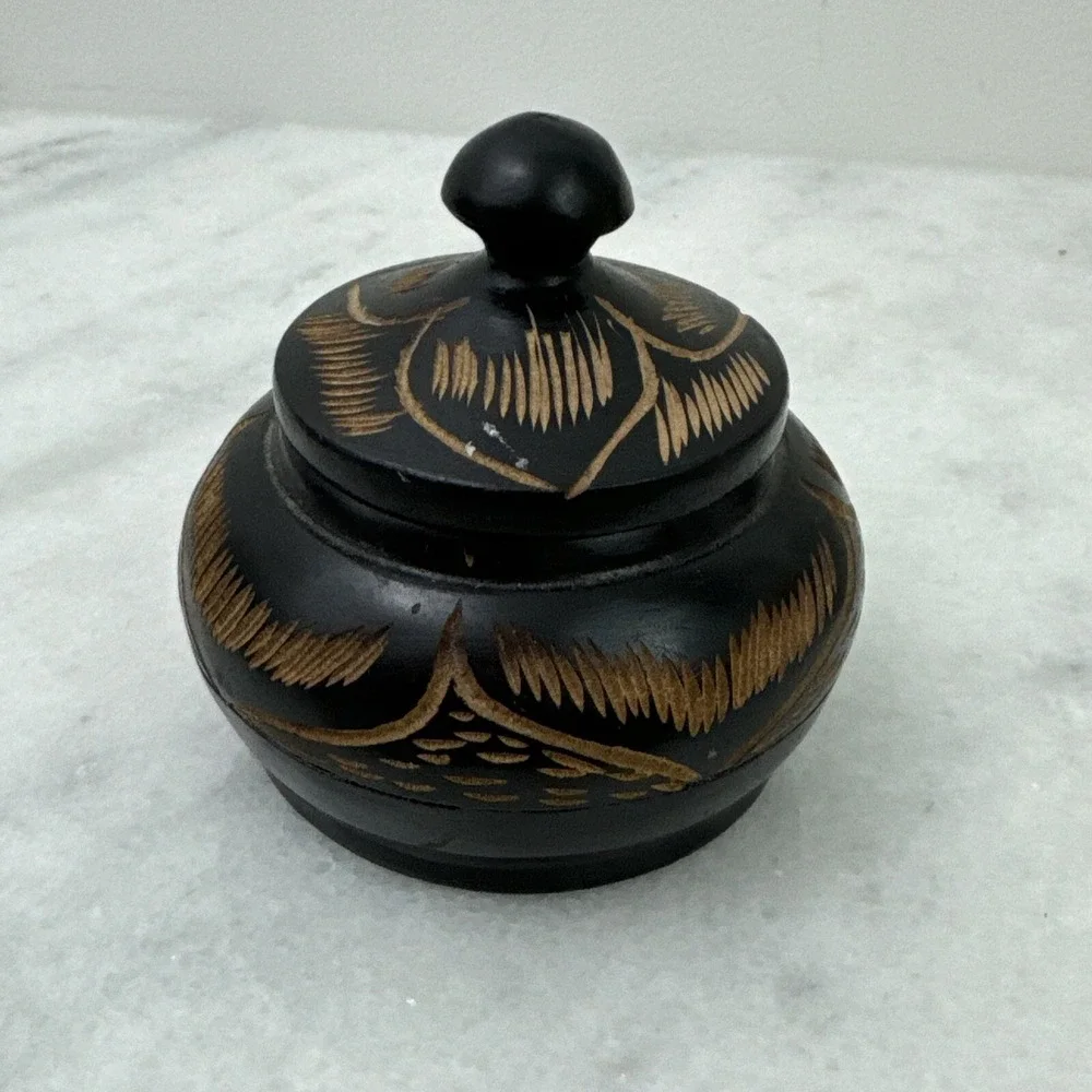 Handmade Haiti Wooden Box for Jewelry, Trinkets, Valuables Storage Collection